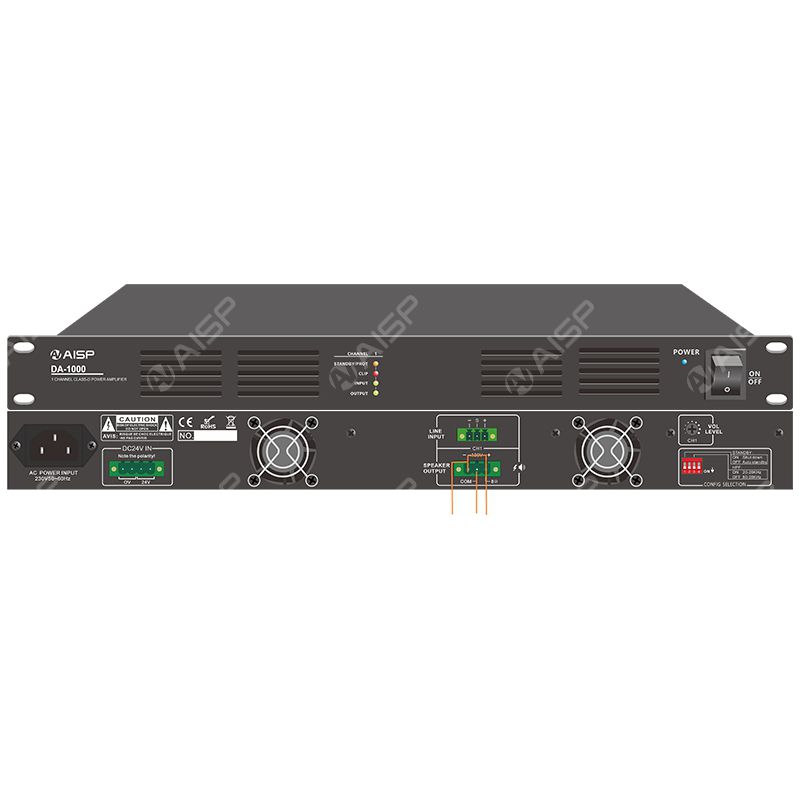 DA-1120/DA-1240/DA-1350/DA-500/DA-1000/DA-1500/DA-2000 1 Channel 120W/240W/350W/500W/1000W/1500W/2000W/ Digital Amplifier