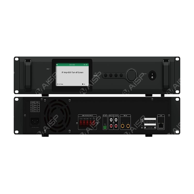 NT-2080D / NT-2120D / NT-2250D / NT-2350D 80W/120W/250W/350W IP Network PA Amplifier with Display(2U)