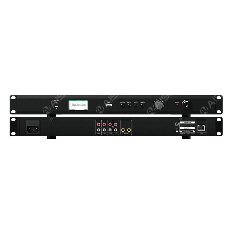 NT-4100D 4 Channels Network System Audio Terminal with Display