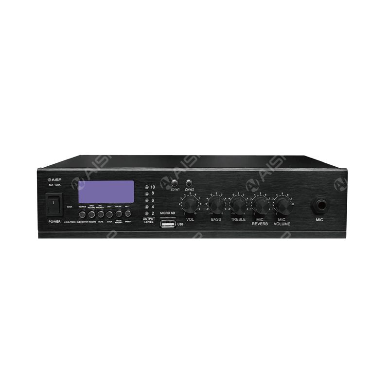 MA-120A 120W 2 Zones Mixer Ampliﬁer With FM/USB/SD/BT