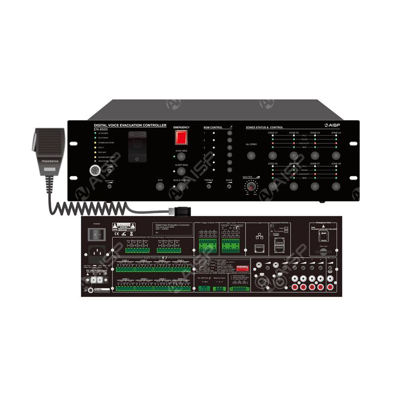 240W/500W 8 Zones Voice Alarm PA Host ENVA-8240/ENVA-8500
