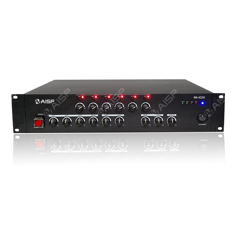 MA-6250  250W 6 Zone Mixer Amplifier with Siren