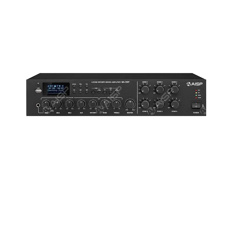WA-240F 6 zones 240W WiFi Amplifier with USB/FM/AUX/Phantom Power